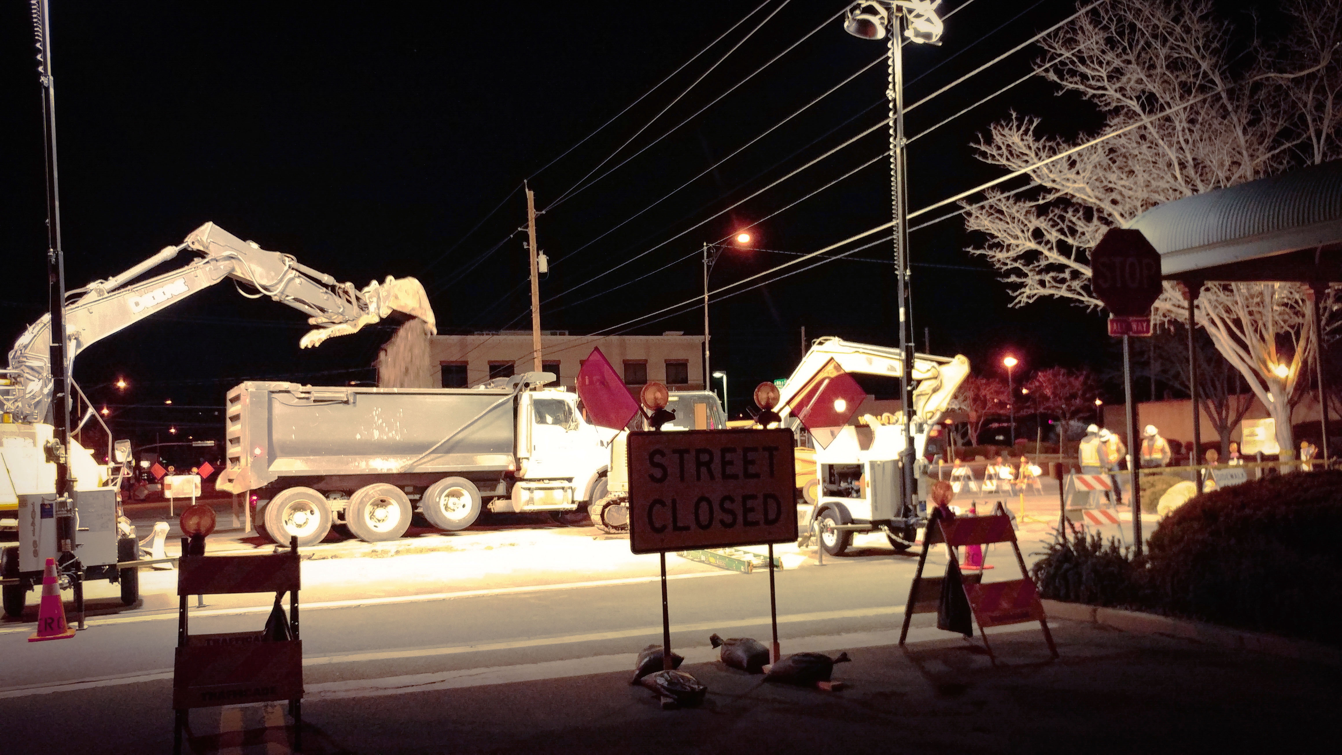 Nighttime construction in downtown Prescott The Daily Courier