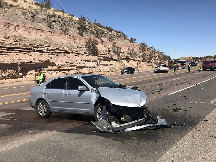 An accident along Highway 89 Thursday morning, March 29, resulted in one person being transported to the hospital and northbound traffic being closed temporarily.