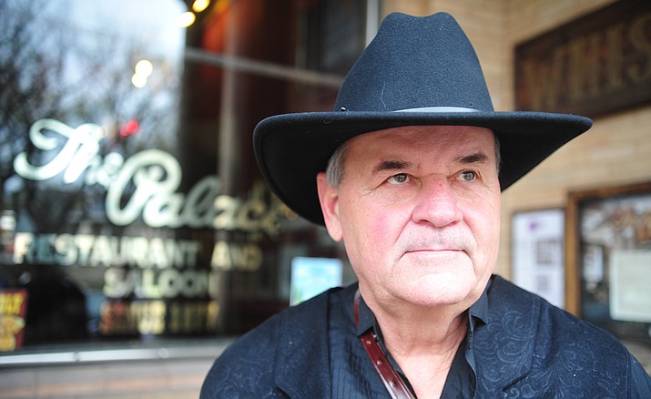 New owner of the Palace Restaurant and Saloon Dennis McCormick poses outside the downtown iconic restaurant Wednesday, April 4, 2018. (Les Stukenberg/Courier)