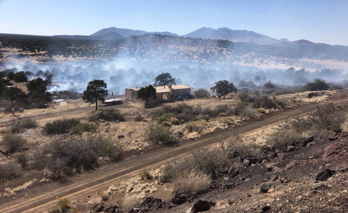 Fastmoving wildfire causes evacuation of Winona near Flagstaff