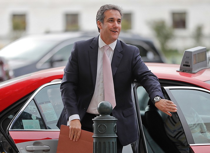 In this Sept. 19, 2017, file photo, Michael Cohen, President Donald Trump's personal attorney, arrives on Capitol Hill in Washington. For more than a decade, Cohen has served as Trump’s private attorney and image protector. Now the FBI raids on Cohen’s office and hotel room to seize records on that payment and others has cast a spotlight on the influential figure widely considered Trump’s fixer.(AP Photo/Pablo Martinez Monsivais, File)

