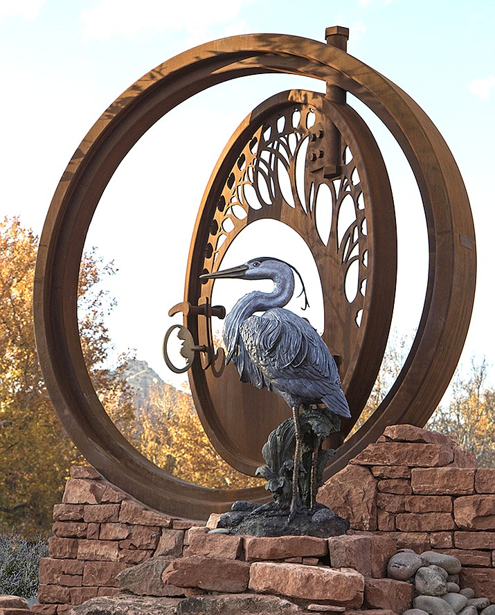 Reagan Word’s “The Open Gate” at the Schnebly Road roundabout majestically welcomes people to Sedona. Courtesy photo