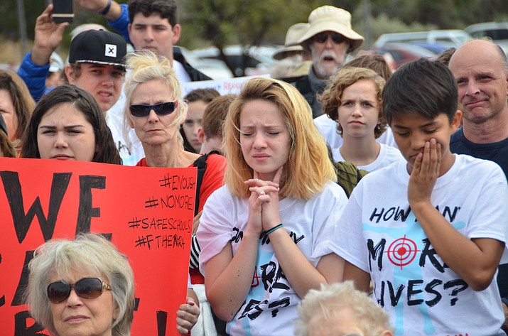 Hundreds of students, parents and supporters held a rally at Sedona Red Rock High School on March 25 in support of the March For Our Lives Movement which brought out students across the country in favor of gun control in the wake of the recent school shootings. VVN/Vyto Starinskas