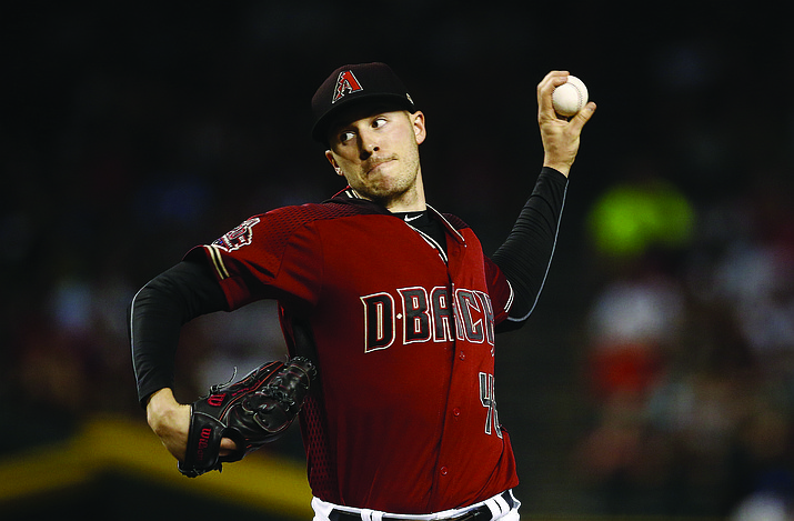 Arizona Diamondbacks starting pitcher Patrick Corbin throws against the San Diego Padres during the first inning of a baseball game Sunday, April 22, 2018, in Phoenix. (Ross D. Franklin/AP)