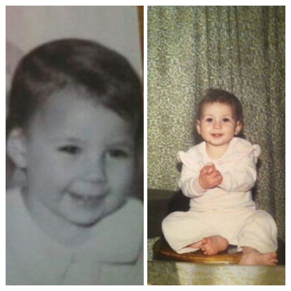 Tammy on the left and myself (diane) on the right. im not sure how old we were in the photos. Diane Foster