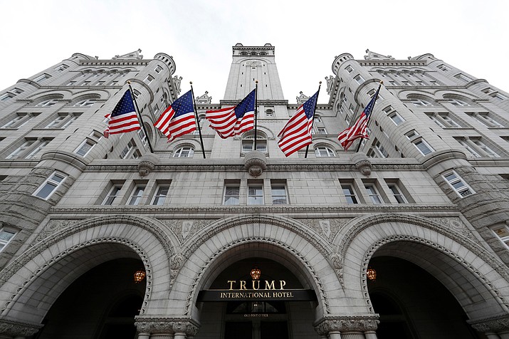 This Dec. 21, 2016, file photo shows the The Trump International Hotel on Pennsylvania Avenue in Washington. The Philippines is the latest foreign government to plan an event at Donald Trump's Washington hotel, even as the president faces lawsuits alleging he is violating the Constitution by accepting such business. The Philippines says the hotel is a fitting venue for its June 12 Independence Day party because other embassies have held national celebrations there, but ethics experts question the motive for the choice, especially since the Philippines is currently negotiating a trade deal with the U.S. (AP Photo/Alex Brandon, File)

