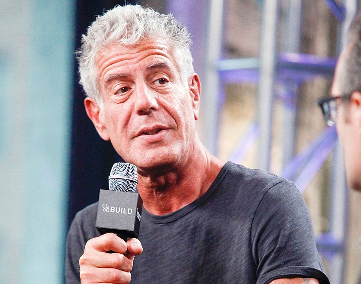 Anthony Bourdain participates in the BUILD Speaker Series to discuss the online film series “Raw Craft” at AOL Studios on Wednesday, Nov. 2, 2016. (File photo by Andy Kropa/Invision/AP)