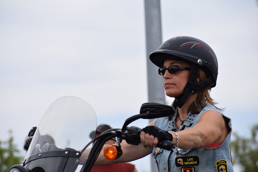 Local motorcyclists and veterans joined a military parade in Prescott Valley Sunday, May 6, 2018 to honor National Guard Infantry Unit Charlie Company 1st Battalion-158 in anticipation of their deployment to Afghanistan. (Richard Haddad/WNI)