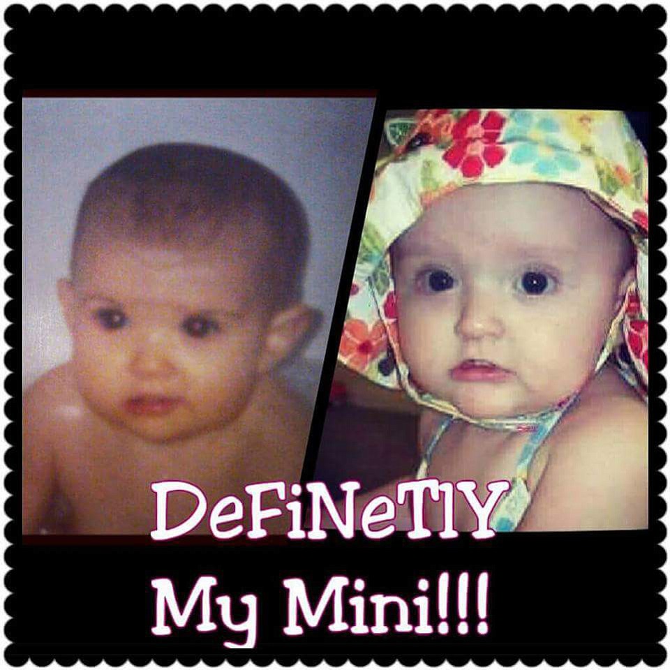 Mom- Erika Munday @ 18 months.Daughter - Kaely @ 18 months old