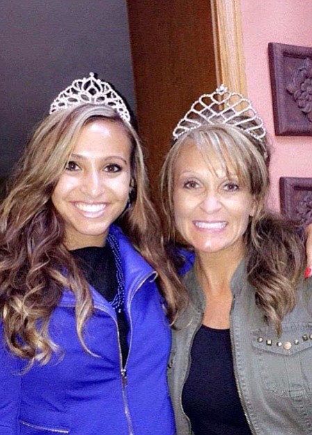 Gabi Rodriguez 18yrs . Her mother 43 yrs Josette Blackburn Rodriguez .Gabi was Riverdale homecoming queen this last year 2017 her momma was CoryRawson’s Homecoming queen in 1991 .So they pulled out the old CR crown and took this picture the night of Riverdales homecoming. .I call it “ Our old and new Queen “
