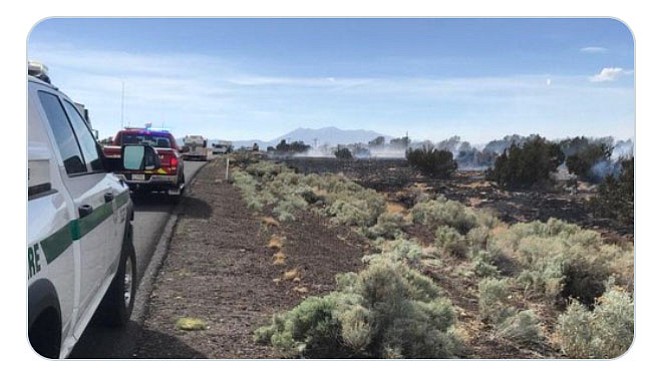 Coconino National Forest posted on Twitter that one lane of I-40 westbound near Twin Arrows Casino is currently closed. (Coconino National Forest/Twitter) 