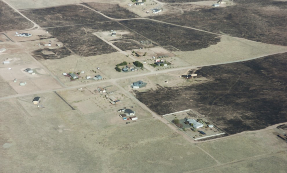 Aerial view of the Viewpoint Fire that occurred Friday, May 11, 2018 in Prescott Valley. (Blake Dewitt/Courier)