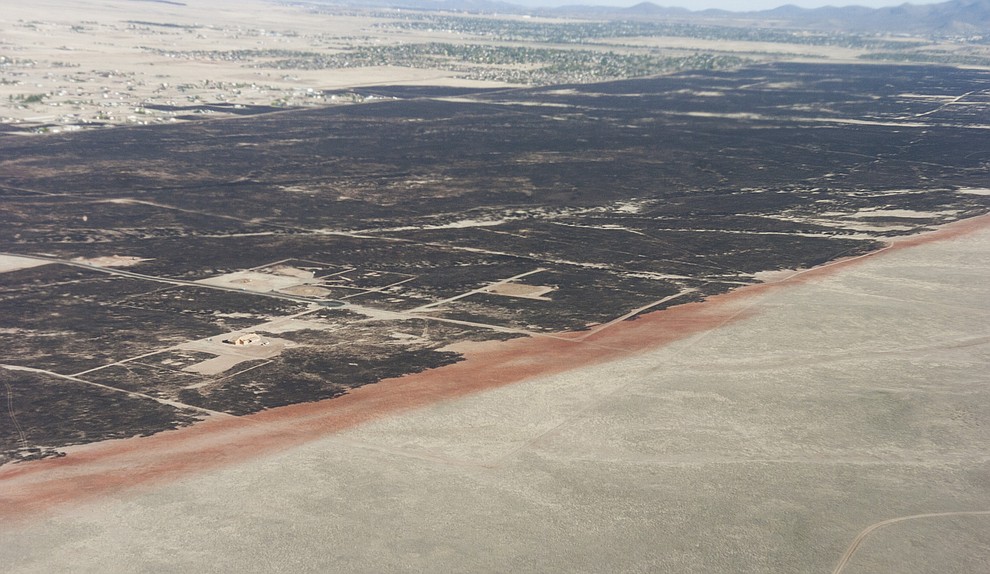 Aerial view of the Viewpoint Fire that occurred Friday, May 11, 2018 in Prescott Valley. (Blake Dewitt/Courier)