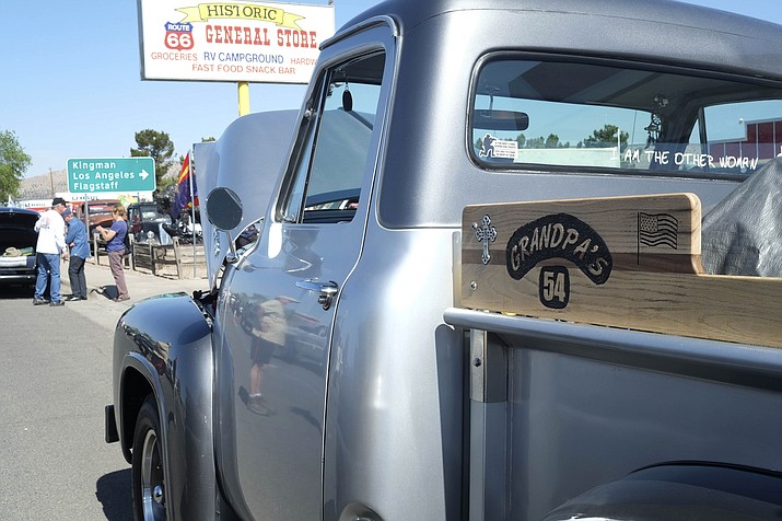 Participants in the 2018 Route 66 Fun Run prepare to leave Seligman for the 140 mile drive from Seligman to Topock traveling on Historic Route 66. (Loretta McKenney/WGCN)