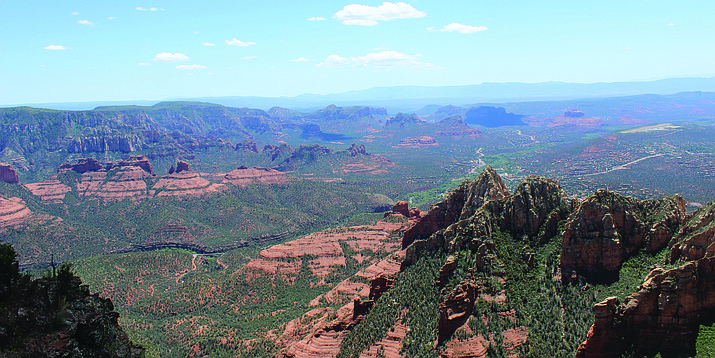 Because of the length of the North Wilson Mountain Trail, you will need to bring a camelback or a couple bottles of water, walking sticks and snacks for when you reach the top. (VVN photo by Greg Macafee)