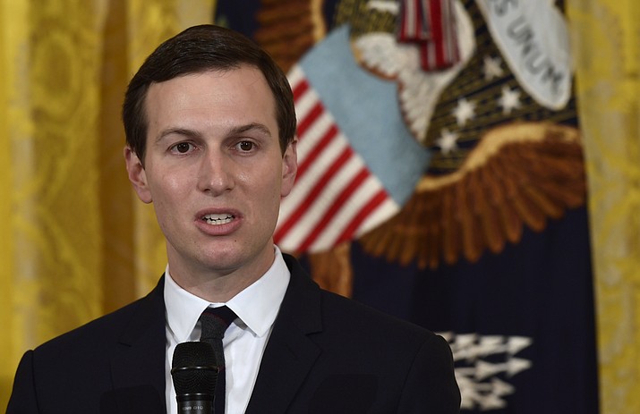 In this May 18, 2018, file photo, White House adviser Jared Kushner speaks in the East Room of the White House in Washington. Kushner, President Donald Trump’s son-in-law, has been granted permanent security clearance. That’s according to a person with knowledge of the decision who was not authorized to speak publicly Wednesday, May 23. (AP Photo/Susan Walsh, File)

