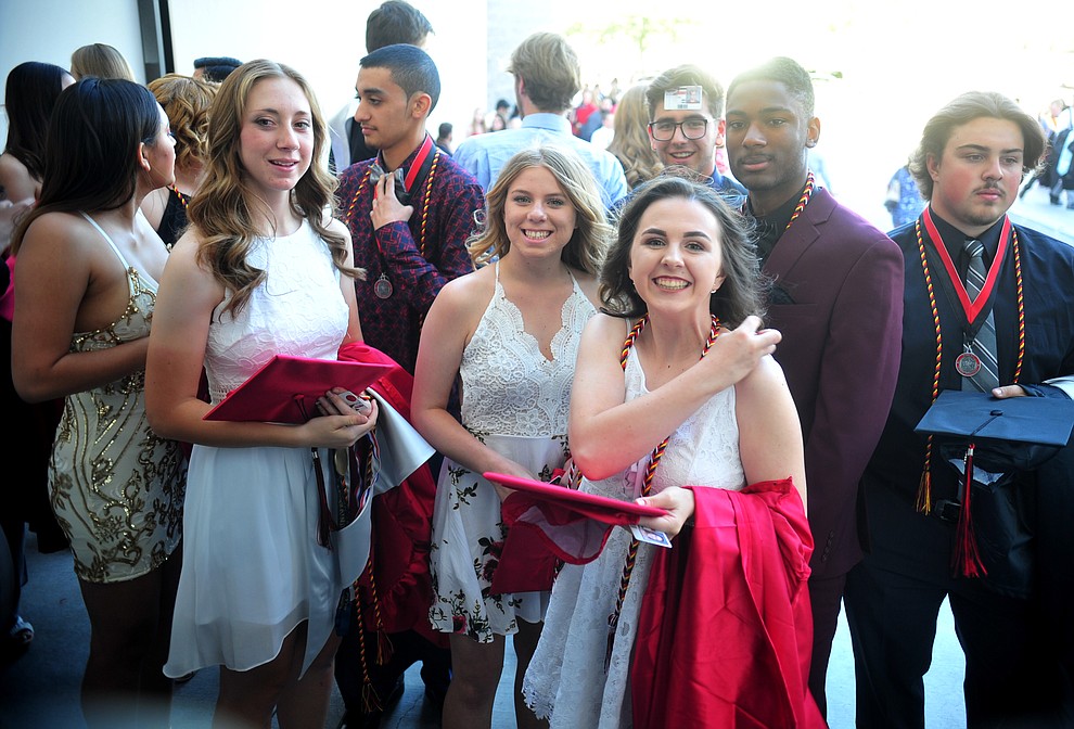 Students arrive for the 2018 Bradshaw Mountain High School Commencement Ceremony at the Prescott Valley Event Center Thursday, May 24, 2018. (Les Stukenberg/Courier)
