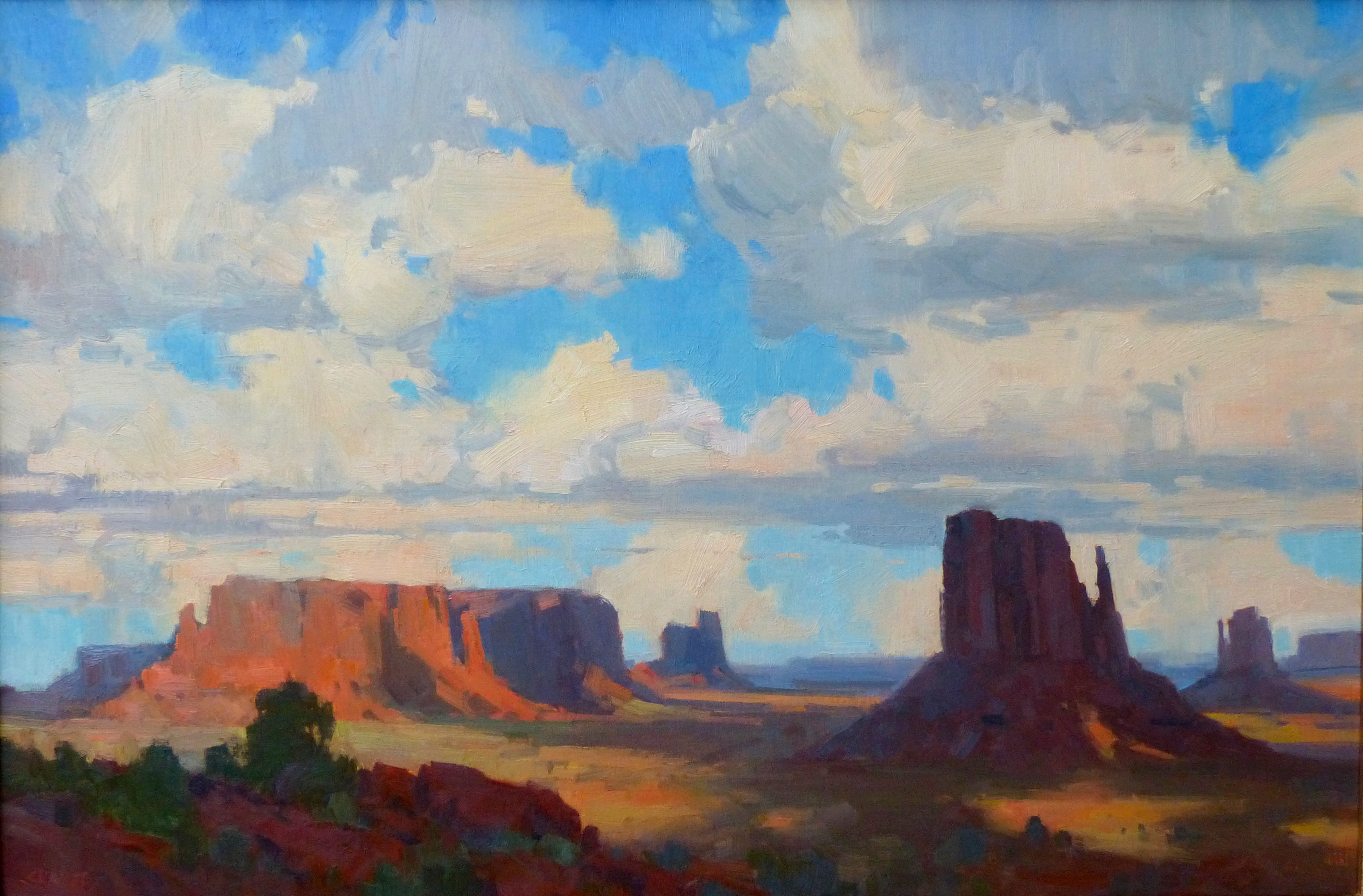 Paintings From The Southwest At Mountain Trails Gallery Kudos AZ   Afternoon Buildup 20x30 Bill Cramer MTG 