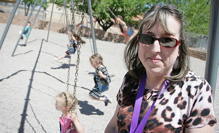 In her eighth year at Verde Christian Academy, Rhonda Johnson is the school’s assistant preschool director, technology teacher and librarian. (Photo by Bill Helm)