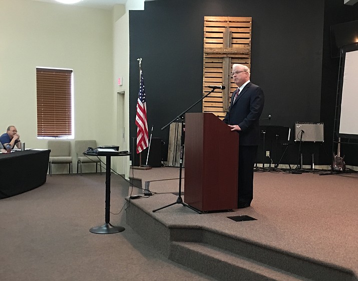 A judge speaks at the National Judges Conference in Williams May 19. Williams Municipal and Justice Court hosted the National Judges Conference May 19-25.