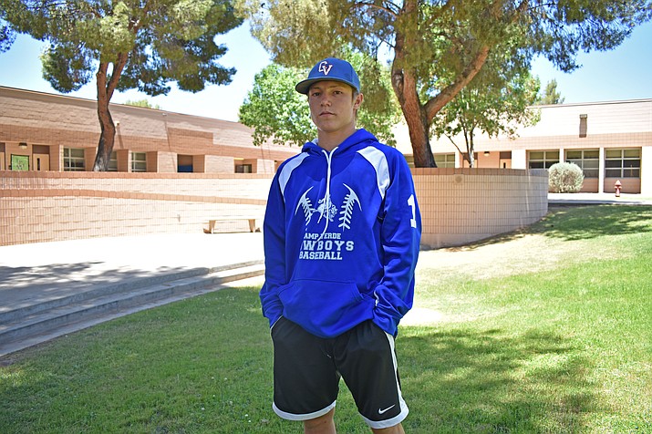 Camp Verde’s Dominiq Bruno was second team All-Region in football and in baseball he was Central Player of the Year.  (VVN/Halie Chavez)