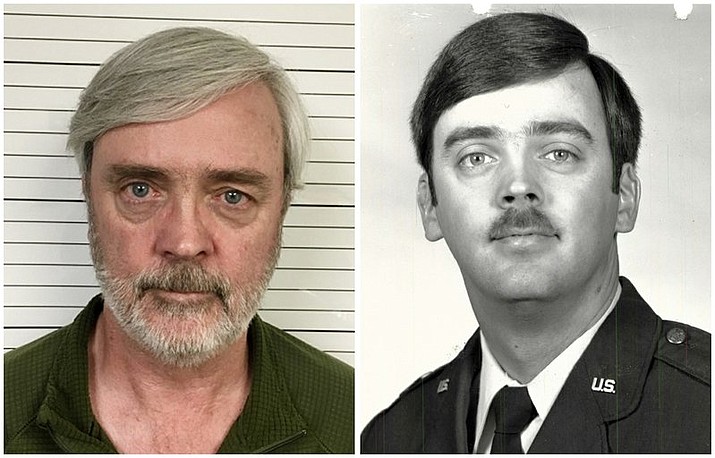 This combination of photos provided by the U.S. Air Force Office of Special Investigations shows William Howard Hughes Jr., after being captured in June 2018, at left, and an image from his time at the U.S. Air Force. Hughes, a Kirtland Air Force Base officer with top security clearance, disappeared 35 years ago and was found in California after a fraud investigation involving a fake identity he had been using. (U.S. Air Force Office of Special Investigations via AP)

