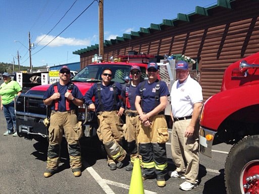 Williams Fire Department takes a break during the annual Kite Festival in Williams in May. (Submitted photo)