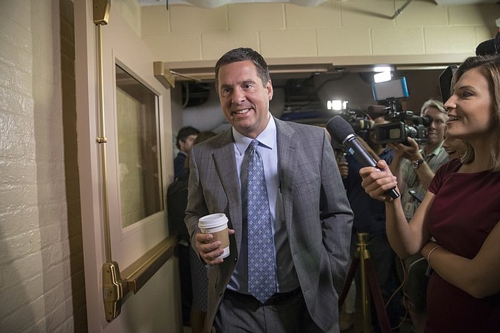 Pictured in this 2017 file photo is House Intelligence Committee Chairman Devin Nunes, R-Calif. In a letter sent to Nunes late Friday, the Justice Department said it had that day provided a classified letter to his panel regarding whether the FBI used "confidential human sources" before it officially began its Russia investigation in 2016. (AP Photo/J. Scott Applewhite, File)