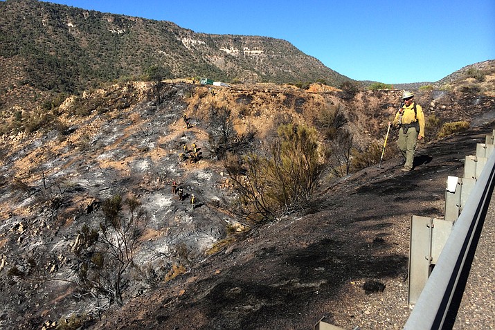 The 106-acre fire that forced the temporary closure of I-17 between SR 260 and SR 169 is 25-percent contained, the US Forest Service said Wednesday in a press release. What started Tuesday afternoon as two small brush fires just south of Camp Verde “should be 100-percent contained by late-Wednesday afternoon,” said Debbie Maneely, Public Affairs officer for the Prescott National Forest.
