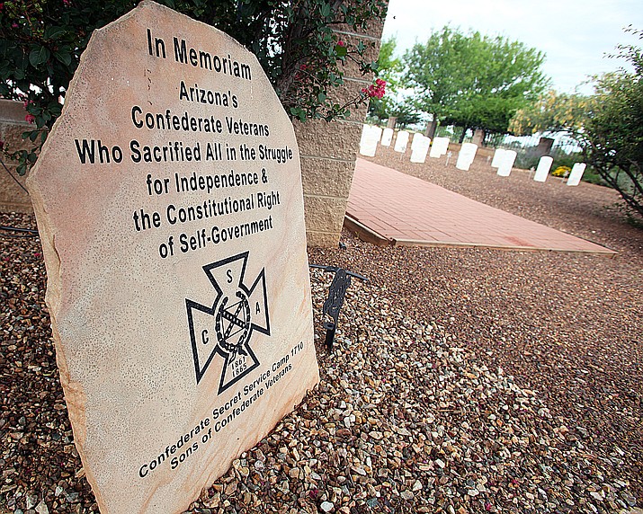In 2017, civil-rights and faith leaders asked Arizona elected officials to remove Confederate memorials, calling them symbols of terrorism and bigotry. Gov. Doug Ducey declined, saying “it’s important that people know our history,” Photo by Mark Levy, Sierra Vista Herald