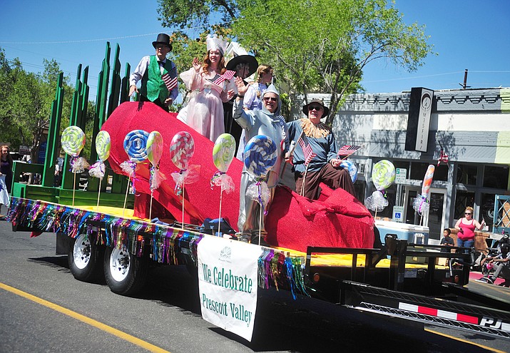 The Town of Prescott Valley went to Oz during the annual Prescott Frontier Days Parade through the downtown Prescott area Saturday, June 30, 2018.(Les Stukenberg/Courier)