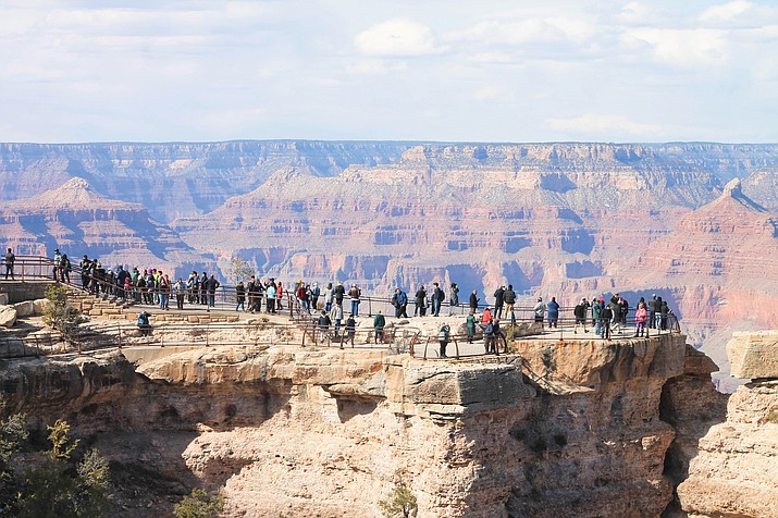 With thousands of visitors to Grand Canyon National Park every day, the Park is asking visitors to remember safety first and to hike smart. (Loretta Yerian/WGCN) 