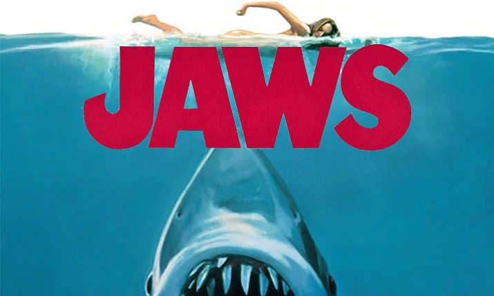 Jaws is a 1975 American thriller film directed by Steven Spielberg and based on Peter Benchley's 1974 novel of the same name. (Universal Pictures)