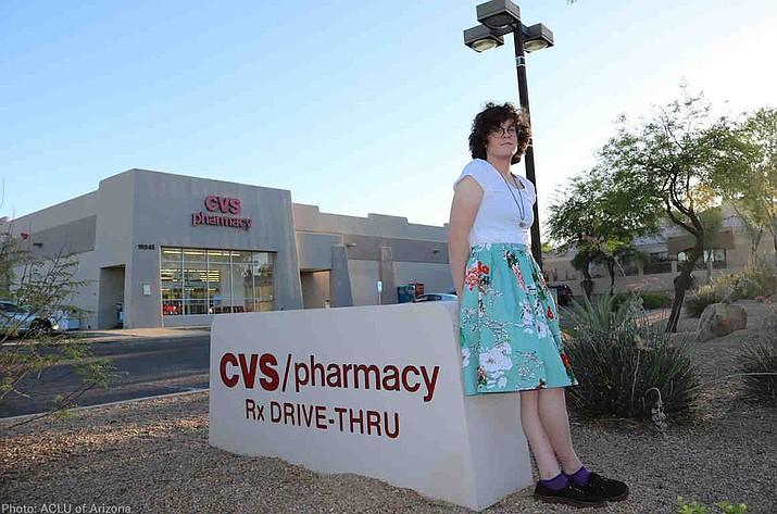 Hilde Hall, a transgender woman, says a CVS pharmacist refused to fill her hormone medication and loudly questioned her in front of other customers. (Photo courtesy of ACLU of Arizona)