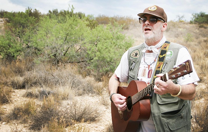 Beginning at 9 a.m. Saturday, July 28, David ‘Monk’ Portolano will make a spoken word performance of poetry at Montezuma Castle National Park. Portolano, a Prescott Valley resident, is the park’s first Artist-in-Residence. VVN/Bill Helm