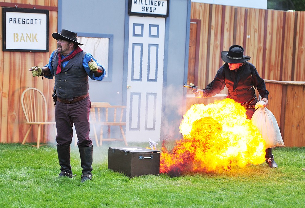 Dr. Buck and the Wild Bunch perform as part of the 13th annual Whiskey Row Shoout and National Day of the Cowboy in Prescott Saturday, July 28, 2018. (Les Stukenberg/Courier)