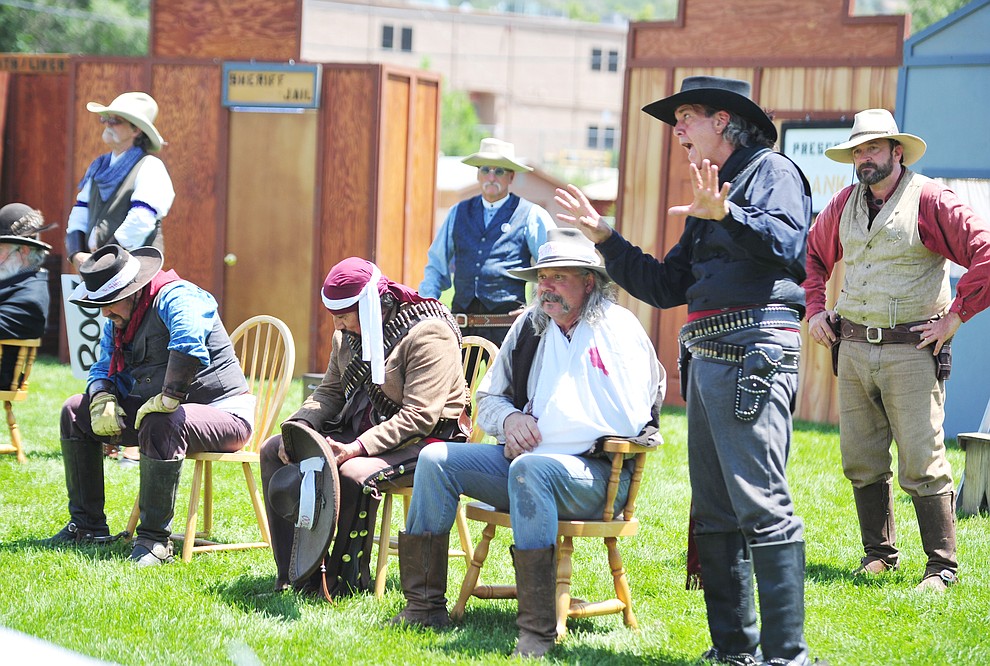 Dr. Buck and the Wild Bunch perform as part of the 13th annual Whiskey Row Shoout and National Day of the Cowboy in Prescott Saturday, July 28, 2018. (Les Stukenberg/Courier)