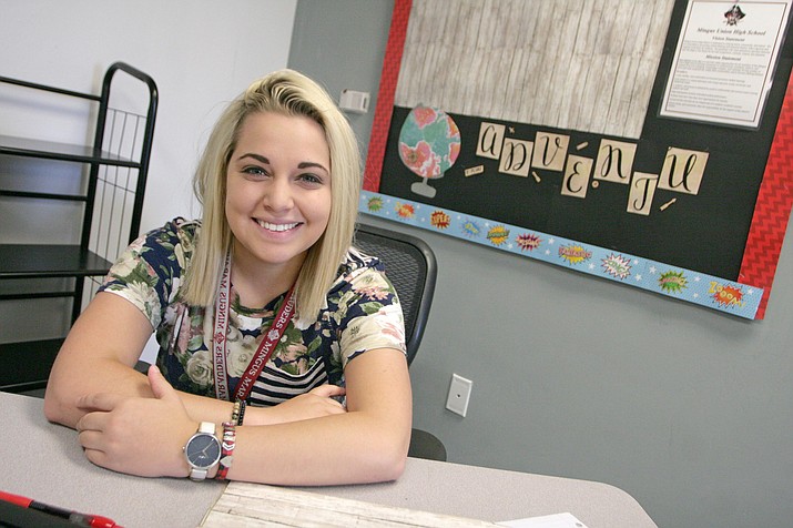 In her first professional teaching opportunity, Macy Ahlers will teach freshman English and ELL at Mingus Union High School. VVN/Bill Helm