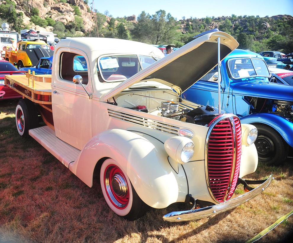A 1938 Ford Flat Bed as the Prescott Antique Auto Club puts on its 44th annual show Saturday, August 4, 2018 at Watson Lake. The show continues through Sunday, August 5, 2018. (Les Stukenberg/Courier)