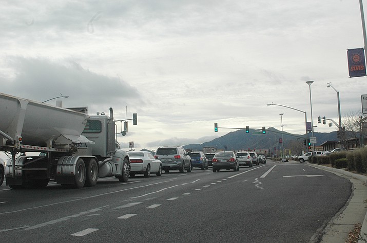 Traffic on Highway 69 in Prescott Valley can often be backed up by the many traffic signals, which an Arizona Department of Transportation engineer said are difficult to time. (Courier, file)