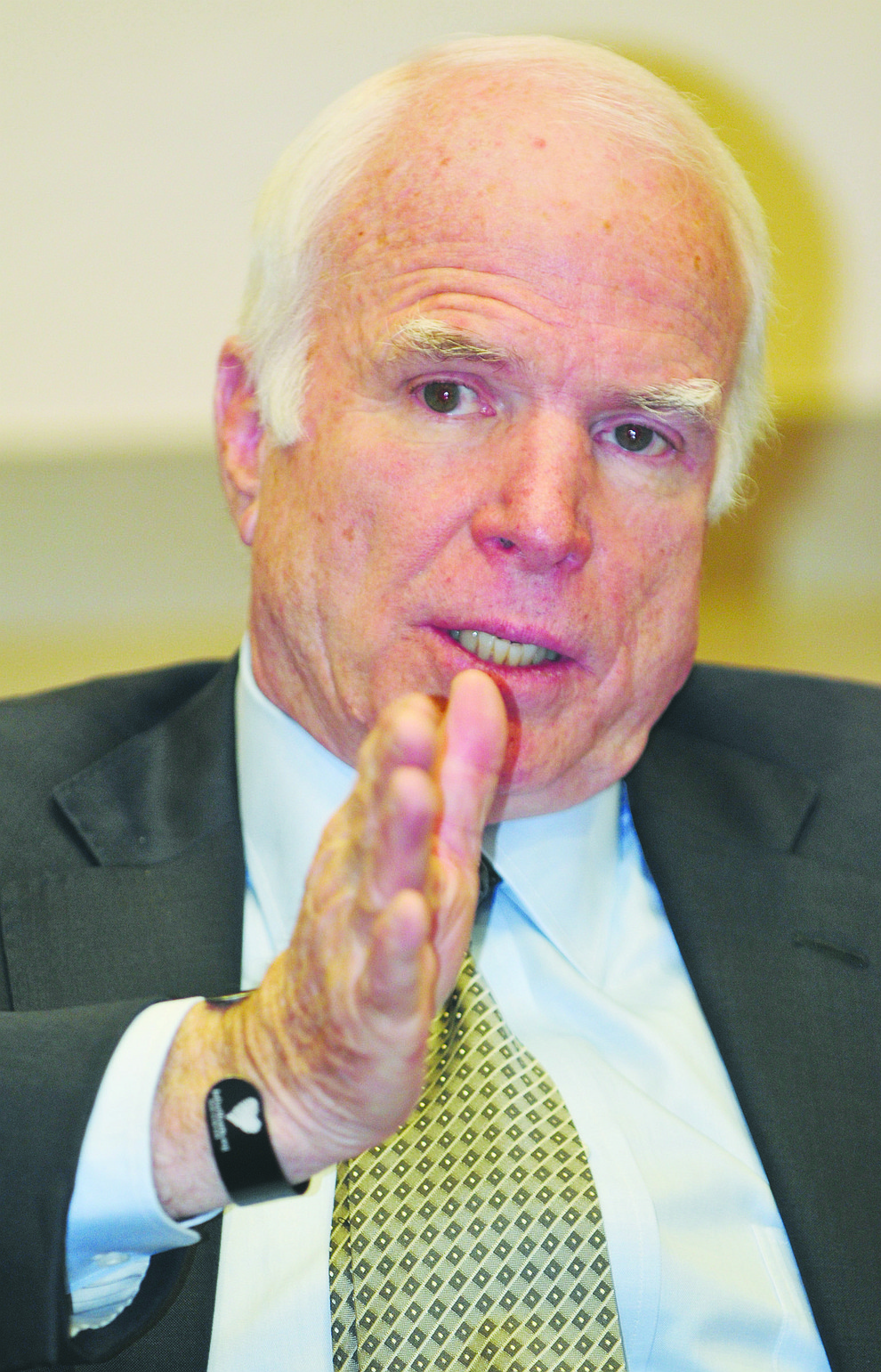 Les Stukenberg/The Daily Courier.United States Senator John McCain met with The Daily Courier editorial board on Monday at the papers Prescott office. McCain shared his thoughts about everytning from local water issues to Israel's attack in the Gaza strip.