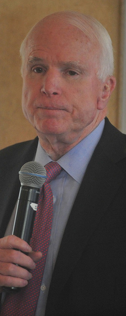 Senator John McCain speaks at the Tri-Chamber Luncheon Tuesday afternoon in Prescott. (Les Stukenberg/The Daily Courier)