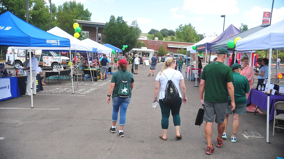 Community groups are on hand as Yavapai College celebrates their 50th anniversary at the Prescott campus Saturday, August 25, 2018. (Les Stukenberg/Courier)