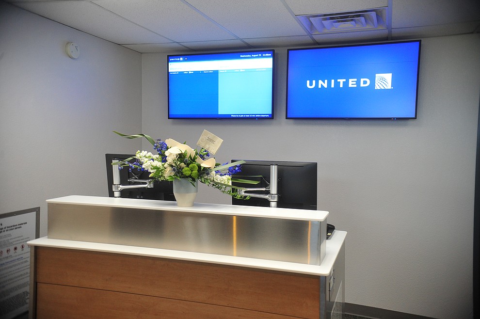 The calm before passengers arrive as United Express officially opened for business at the Prescott Regional Airport  Wednesday, August 29, 2018. (Les Stukenberg/Courier)
