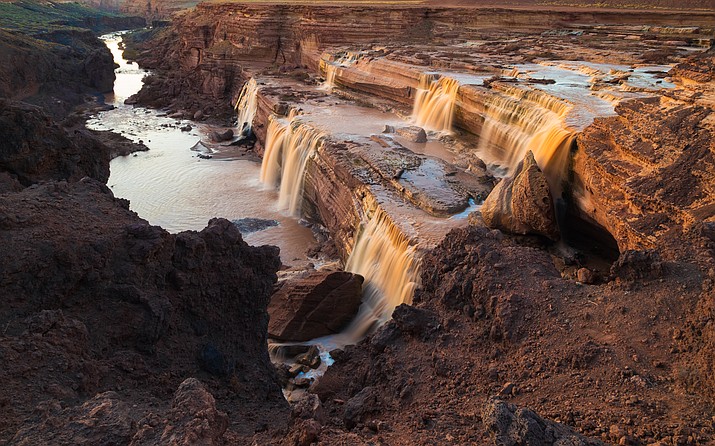 The Little Colorado River flows over Grand Falls in northern Arizona. (Stock photo)