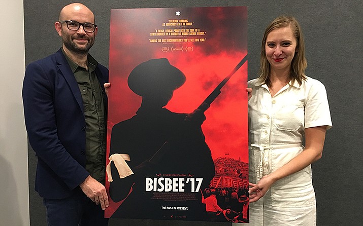 Documentary director Robert Greene and producer Bennett Elliott were in Phoenix to promote the local release of “Bisbee ’17.” They plan to show the movie annually in Bisbee so that this chapter in the town’s history is not forgotten. (Hana DeMent, Cronkite News/Courtesy)