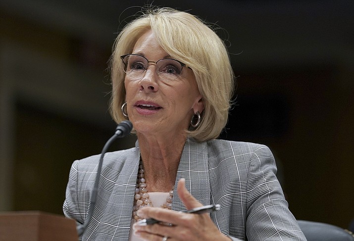Education Secretary Betsy DeVos testifies during a Senate Subcommittee on Labor, Health and Human Services, Education, and Related Agencies Appropriations hearing on June 5, 2018. (Carolyn Kaster/AP file)