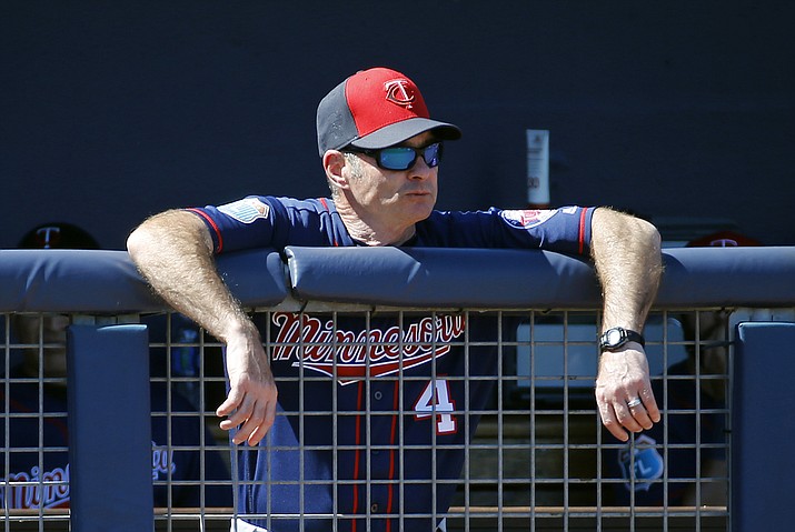 In this March 6, 2016, file photo, Minnesota Twins manager Paul Molitor watches a spring training baseball game against the Tampa Bay Rays, in Port Charlotte, Fla. (Patrick Semansky/AP, file)