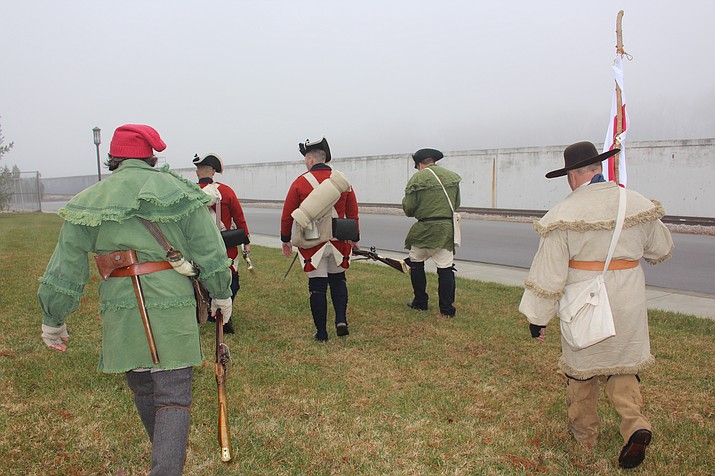 Re-enactors demonstrate Hamilton's march at George Rogers Clark National Historical Park. (Photo/NPS)