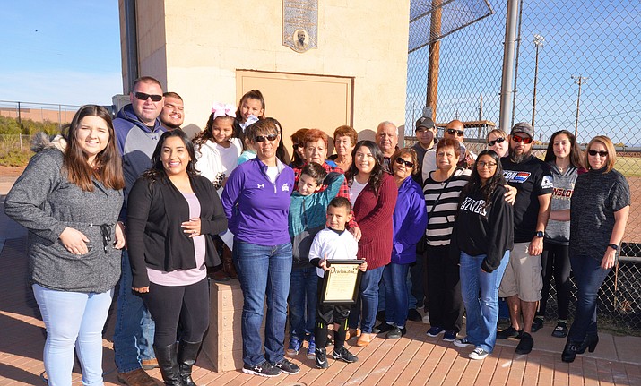 A multipurpose athletic field was named and dedicated to the memory of longtime Winslow resident Valentin Lopez Nov. 3. (Todd Roth/NHO)